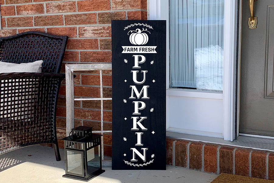 Fall Porch Sign SVG, Farm Fresh Pumpkins