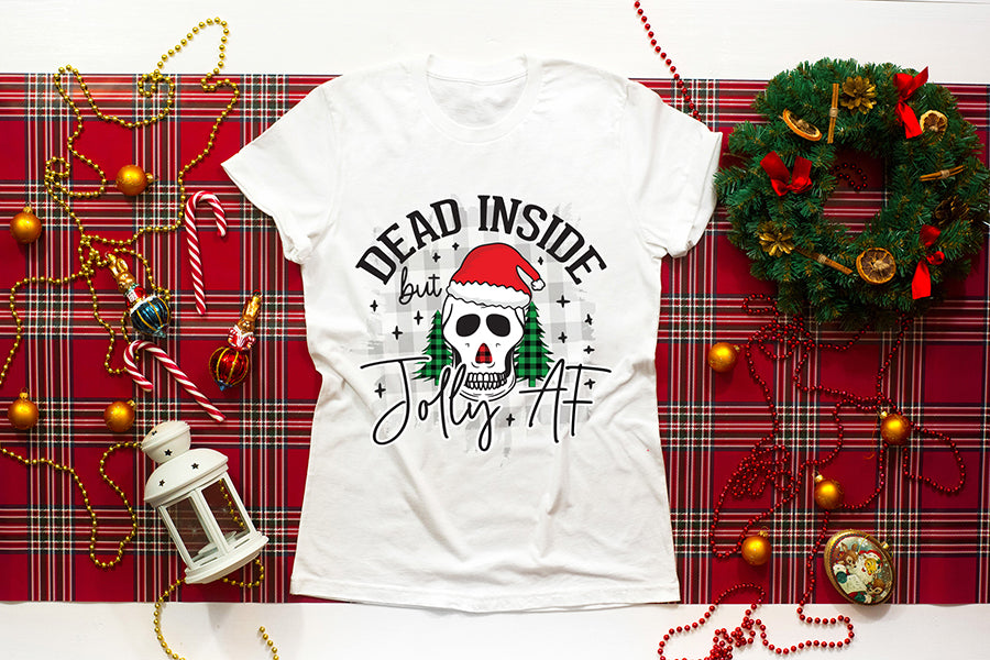 Dead Inside but Jolly AF | Funny Christmas PNG