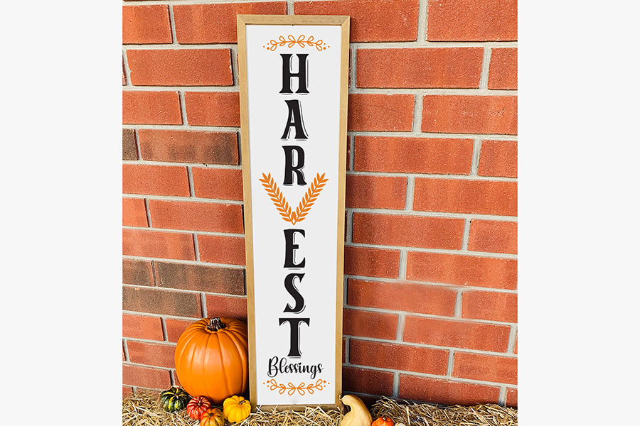 Fall Porch Sign SVG | Harvest Blessings SVG