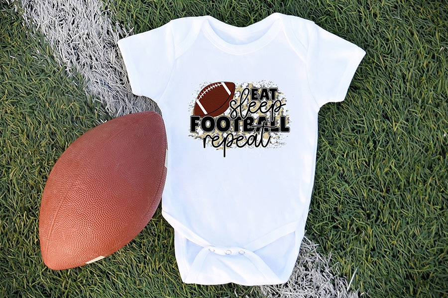 Eat Sleep Football Repeat - Football PNG Sublimation