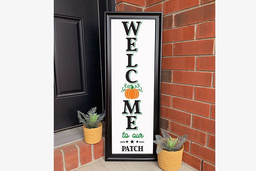 Fall Porch sign SVG, Welcome to Our Patch SVG
