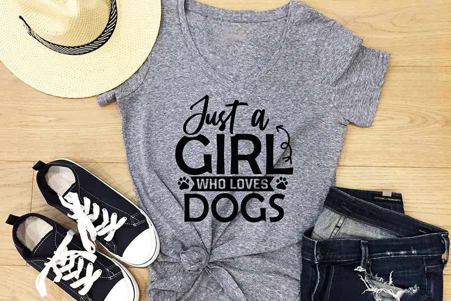 Just a Girl Who Loves Dogs - Dog Quote SVG