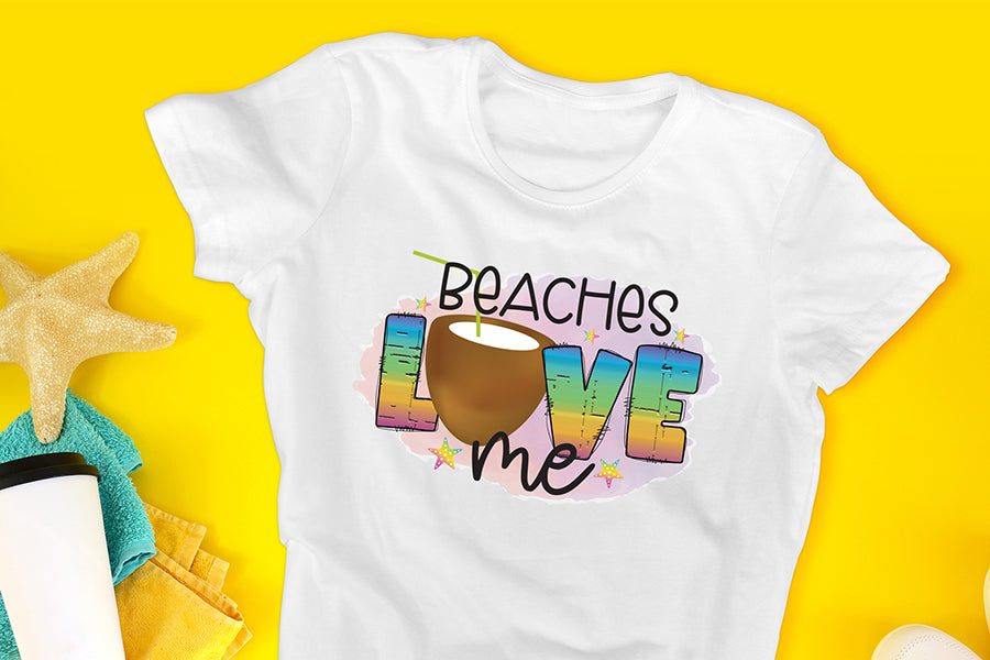 Beaches Love Me, Beach Sublimation Design