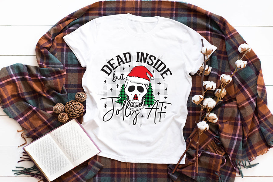 Dead Inside but Jolly AF | Funny Christmas PNG