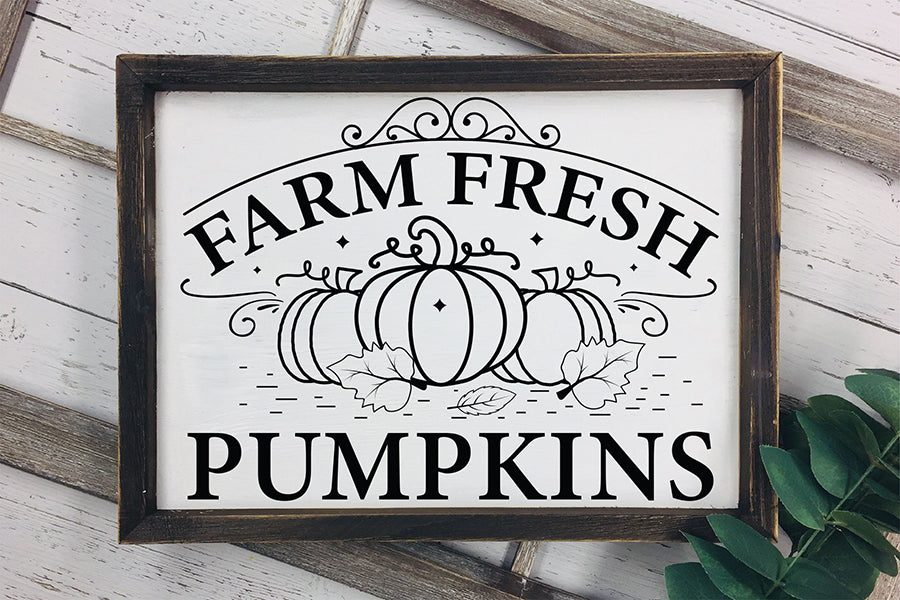 Farm Fresh Pumpkins SVG | Fall Sign SVG