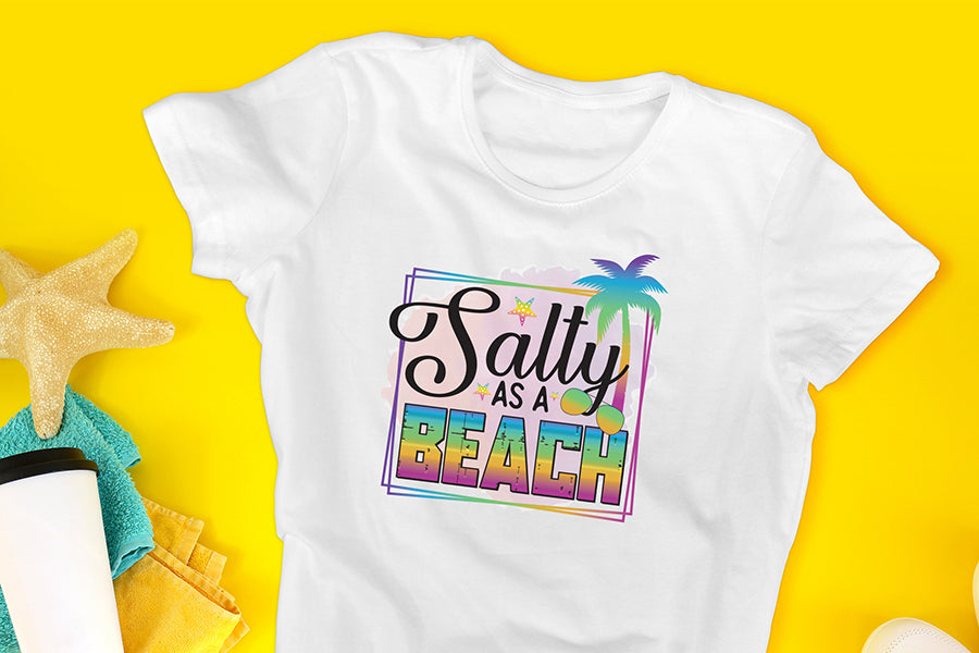 Beach Sublimation Design - Salty As a Beach