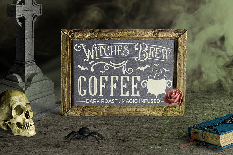 Witches Brew Coffee SVG - Halloween Sign SVG