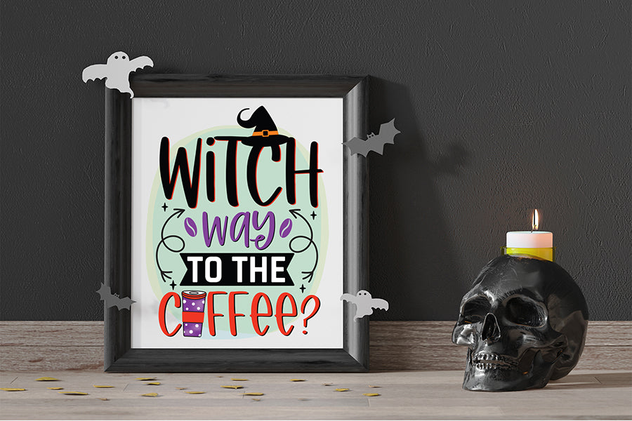 Witch Way to the Coffee PNG Sublimation