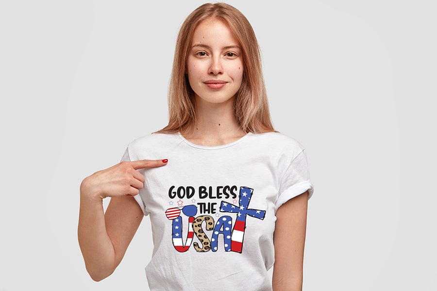 God Bless the USA, 4th of July PNG Sublimation
