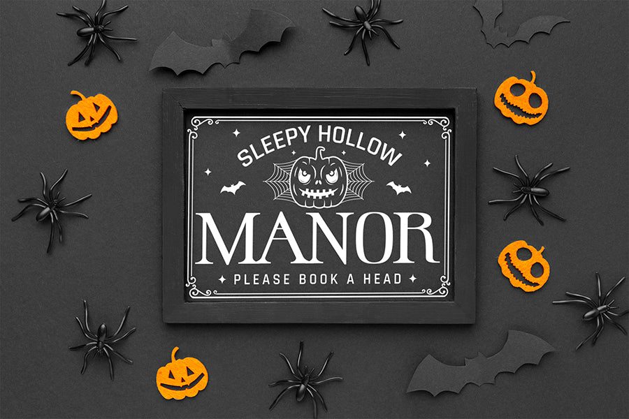 Sleepy Hollow Manor | Halloween Sign SVG
