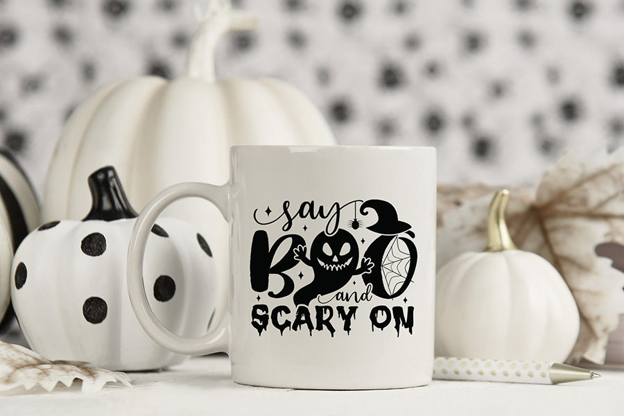 Say Boo and Scary on SVG - Halloween SVG