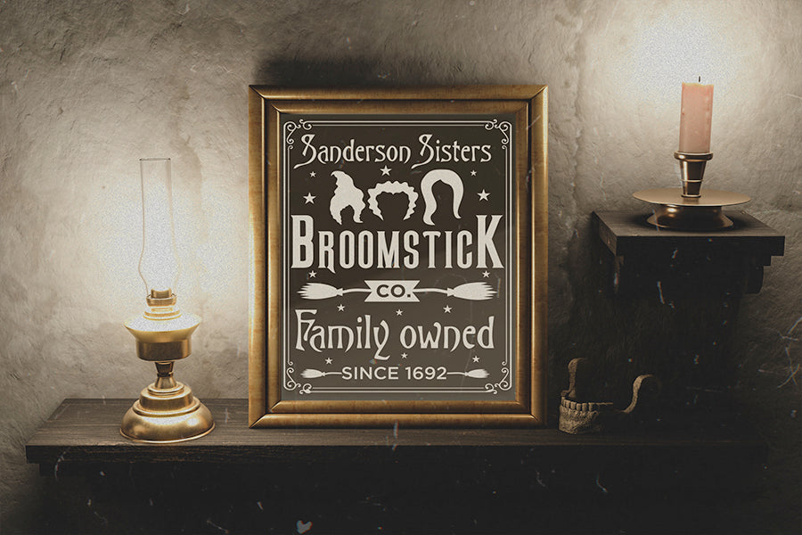 Sanderson Sisters Broomstick Co | Halloween Sign SVG