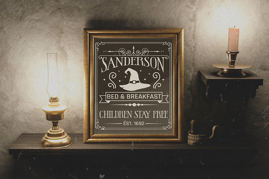 Halloween Sign SVG - Sanderson Bed & Breakfast SVG