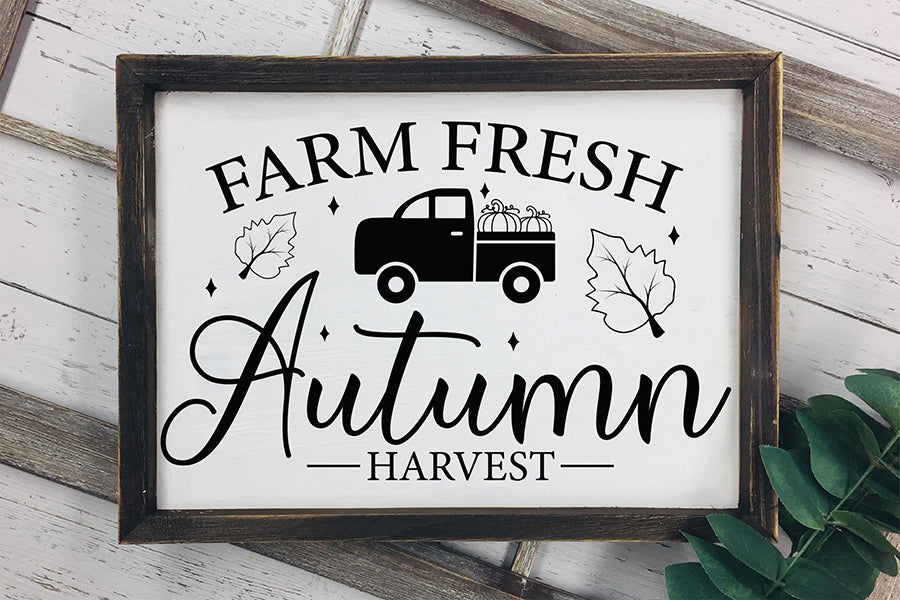 Fall Sign SVG, Farm Fresh Autumn Harvest
