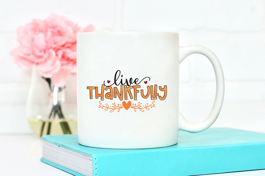Thanksgiving Sublimation | Live Thankfully PNG