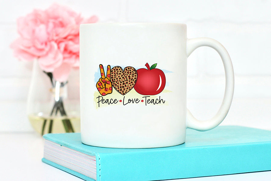 Teacher PNG Sublimation | Peace Love Teach