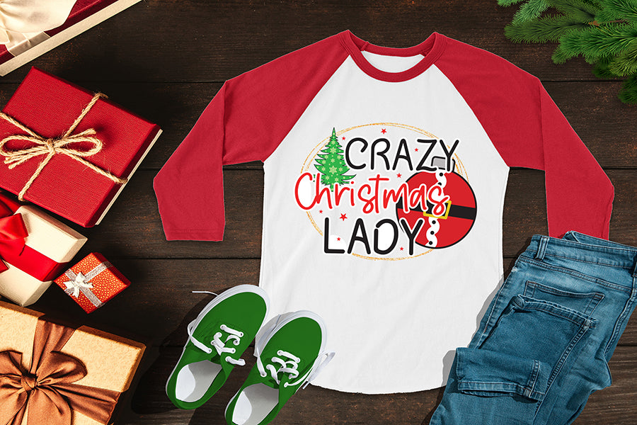 Crazy Christmas Lady | Funny Christmas PNG