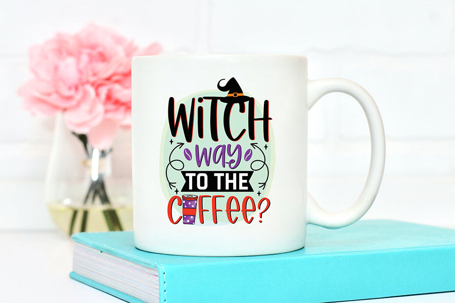 Witch Way to the Coffee PNG Sublimation