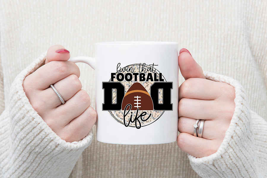 Livin That Football Dad Life PNG Sublimation