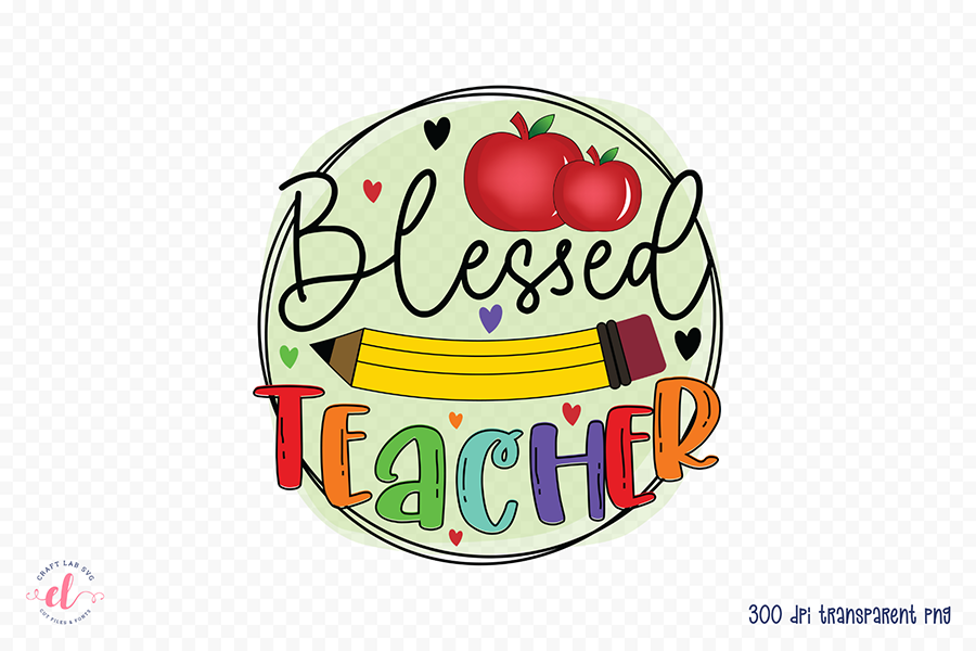 Teacher Sublimation Design | Blessed Teacher PNG