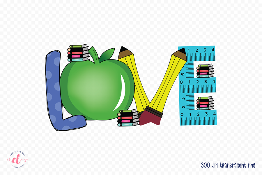 Teacher PNG Sublimation Design - Love