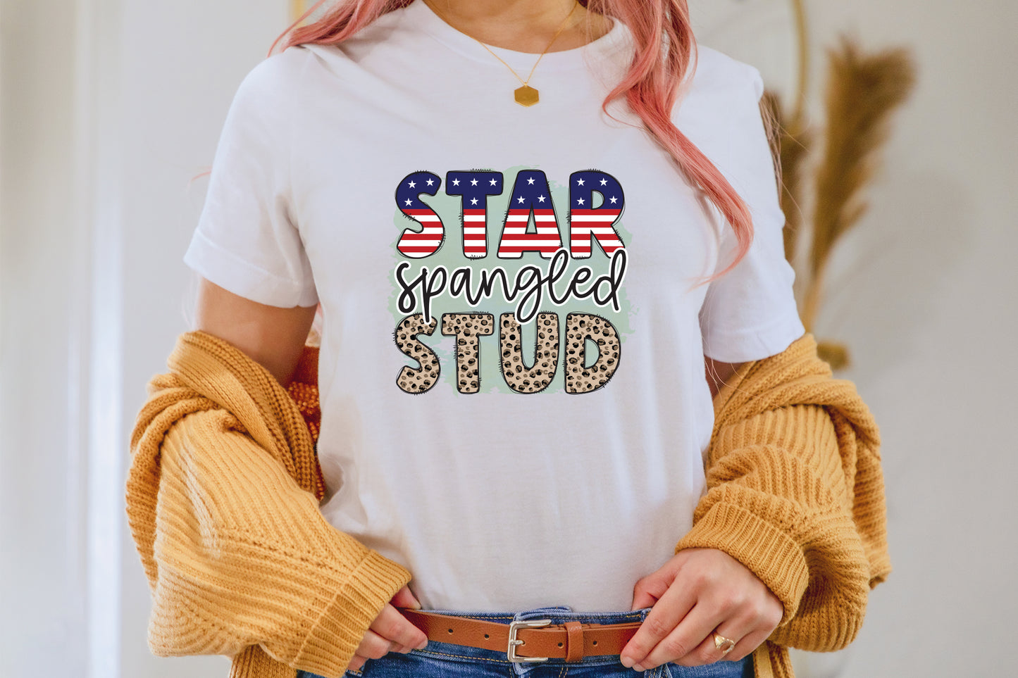 4th of July Sublimation Design - Star Spangled Stud