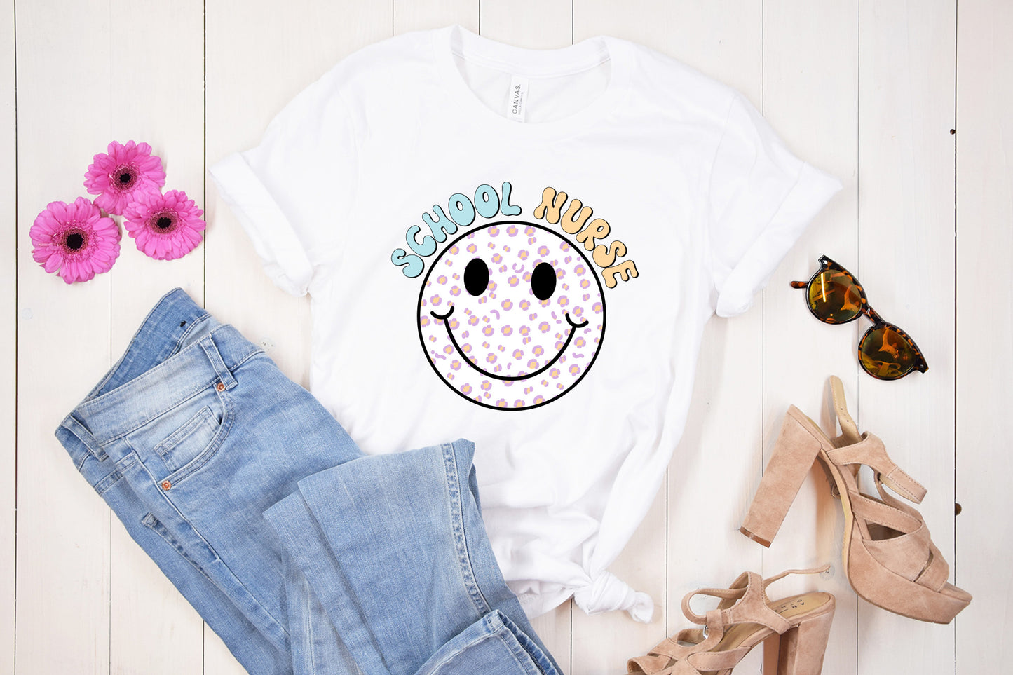 Retro Nurse PNG Sublimation Design - School Nurse