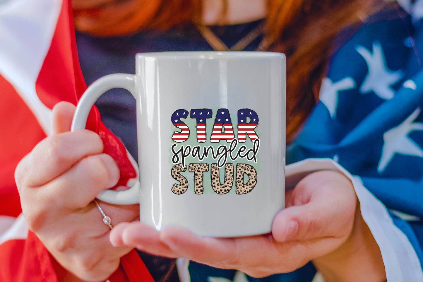 4th of July Sublimation Design - Star Spangled Stud