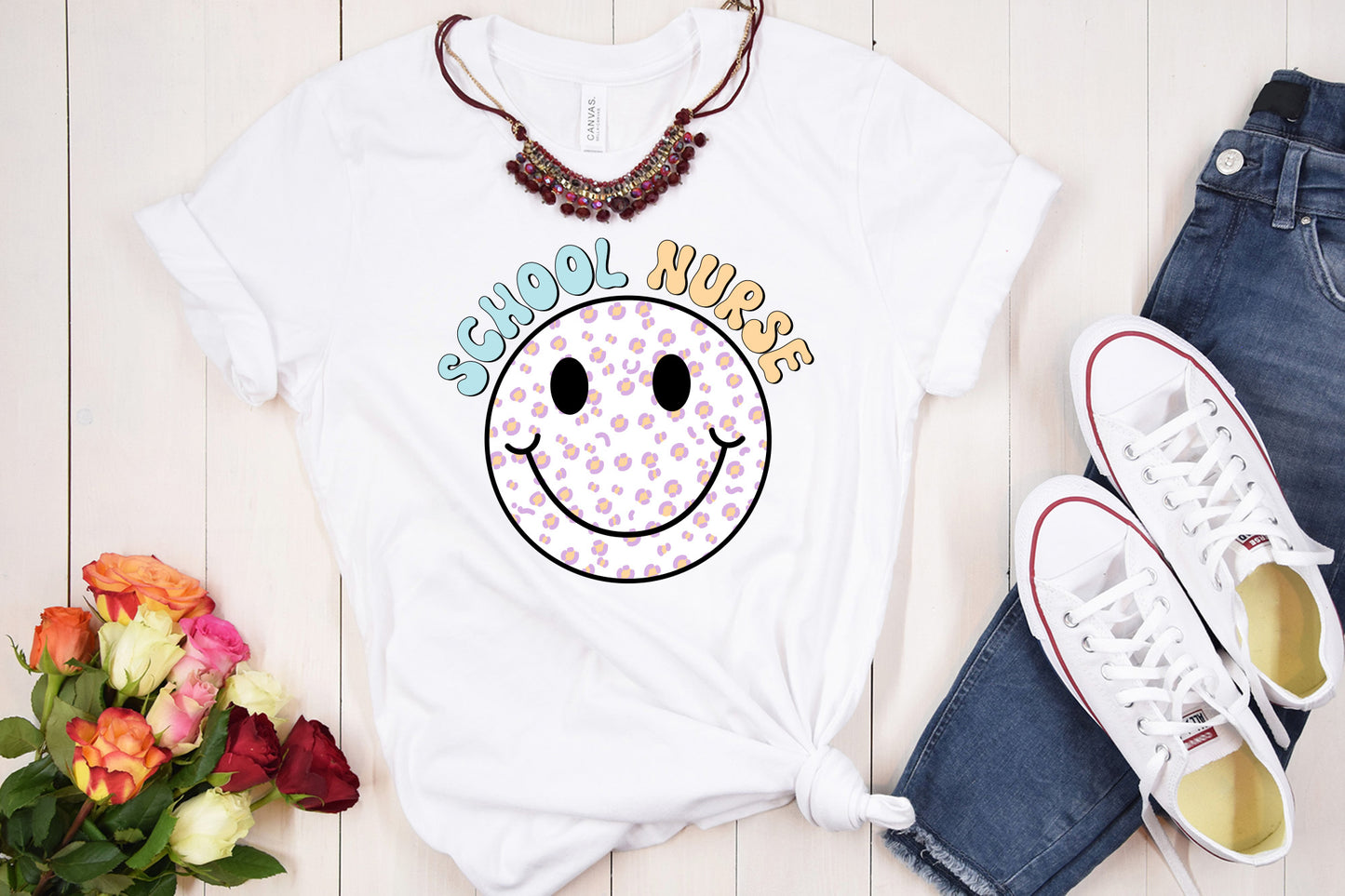 Retro Nurse PNG Sublimation Design - School Nurse