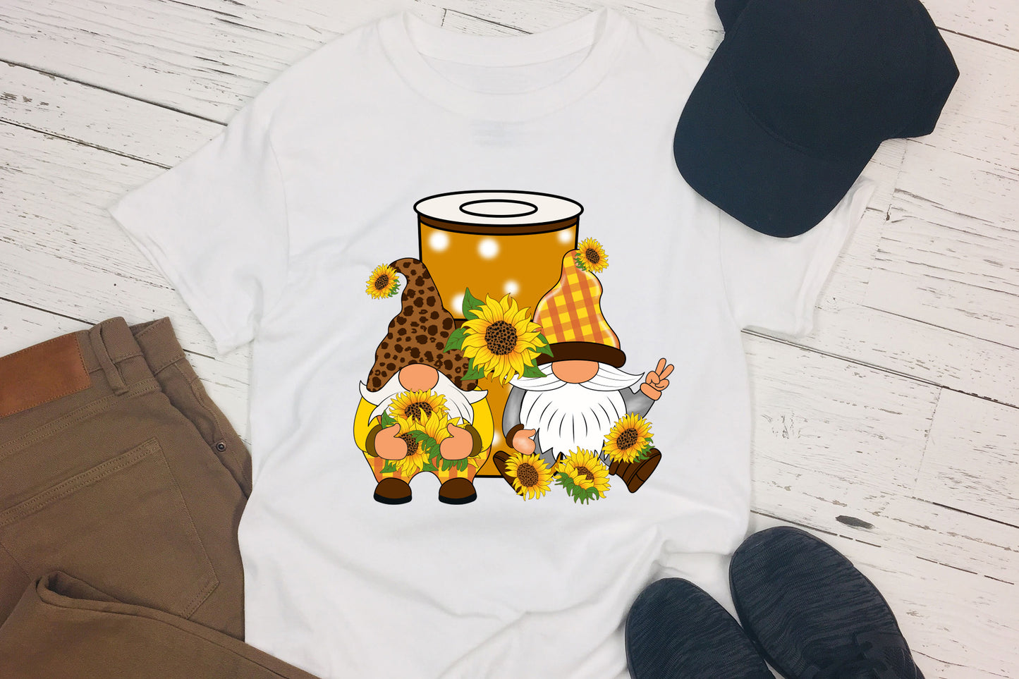 Sunflower Gnome PNG Sublimation Design
