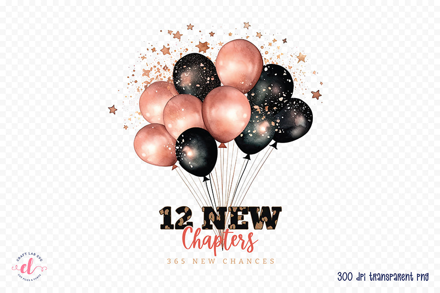 12 New Chapters 365 New Chances PNG, New Year T Shirt