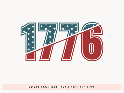 1776 USA 250th Anniversary SVG Design