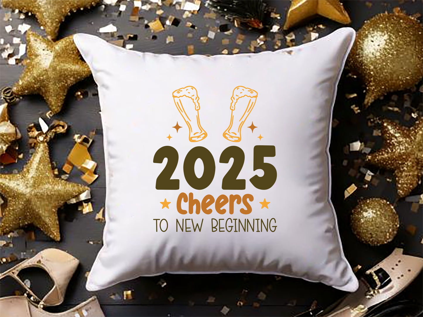 2025 Cheers to New Beginning - New Year SVG