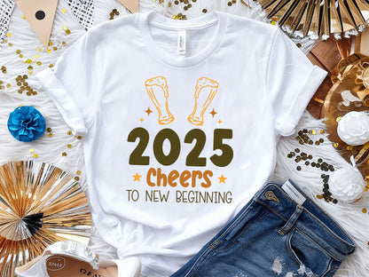 2025 Cheers to New Beginning - New Year SVG