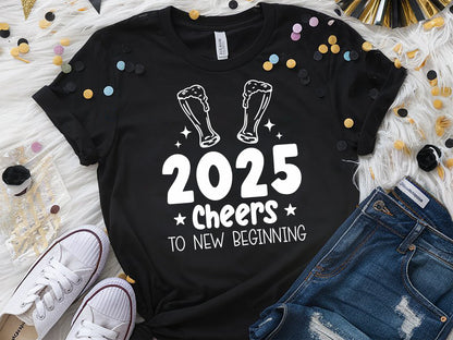 2025 Cheers to New Beginning - New Year SVG