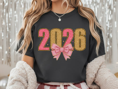 2026 Coquette New Year Sublimation Design