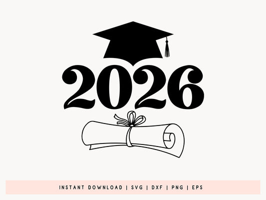 2026 Graduation Cap Grad SVG Vector