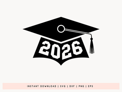2026 Graduation Cap SVG Design