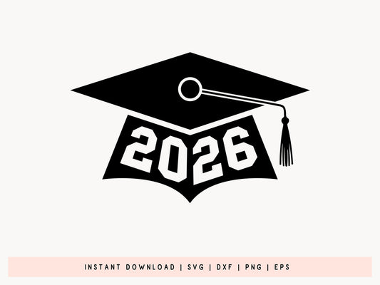 2026 Graduation Cap SVG Design