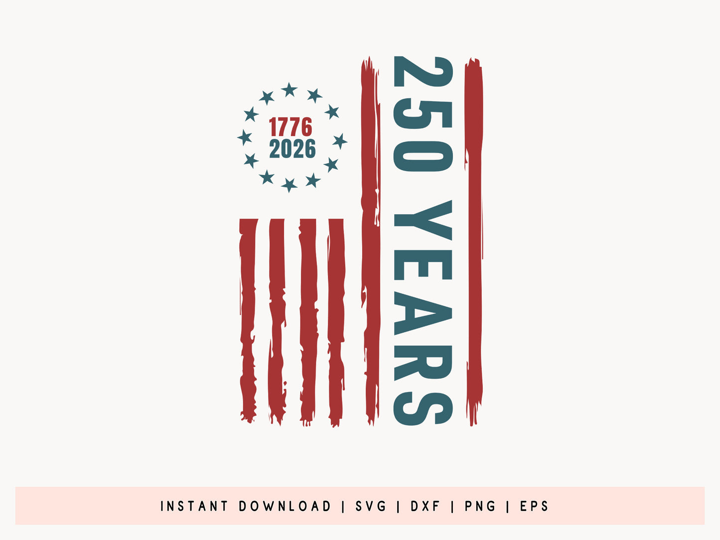 250 Years USA Anniversary SVG Design