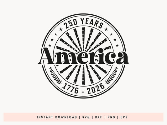250 Years of America Anniversary SVG