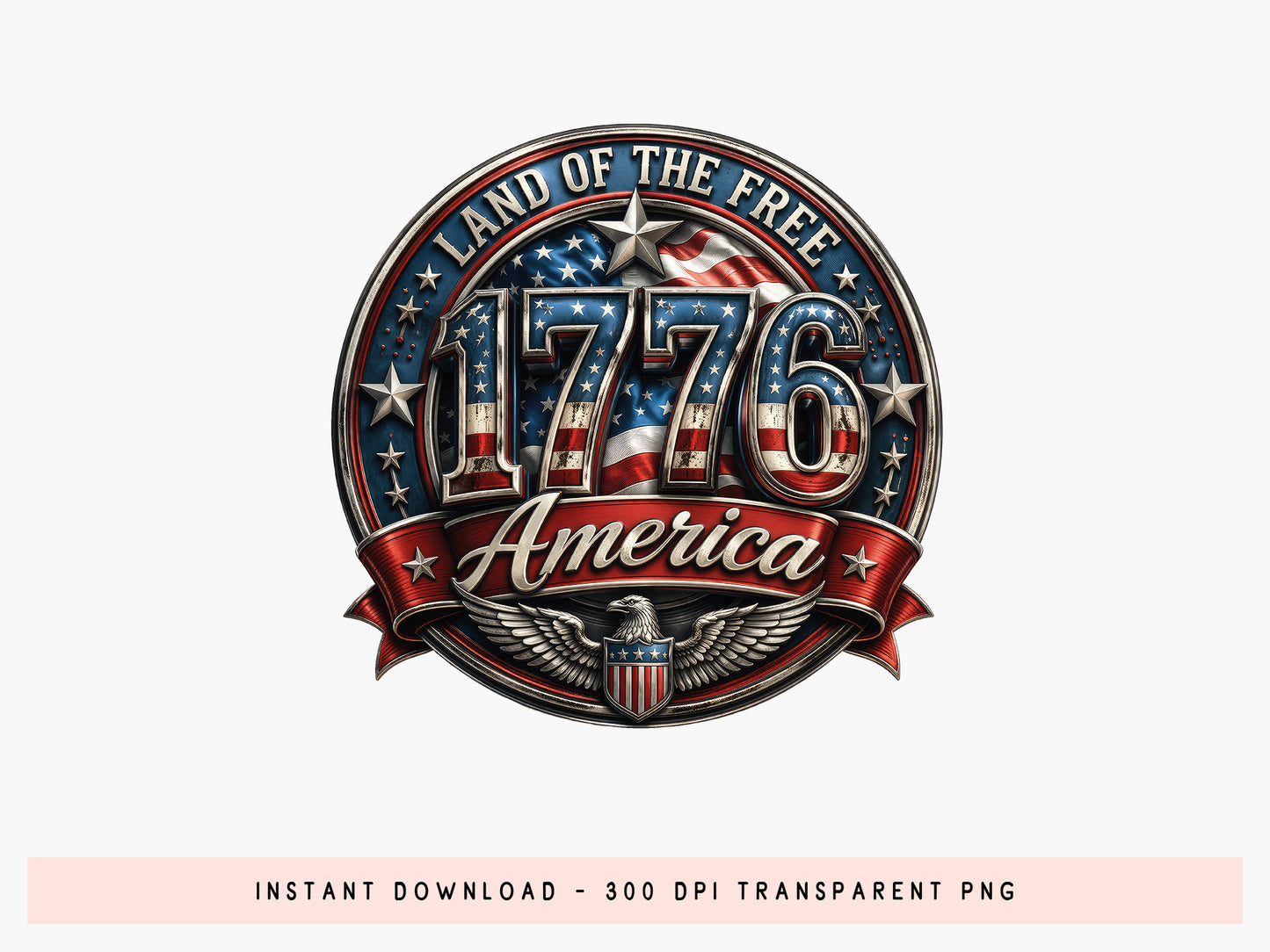 250 Years of America Sublimation PNG Design