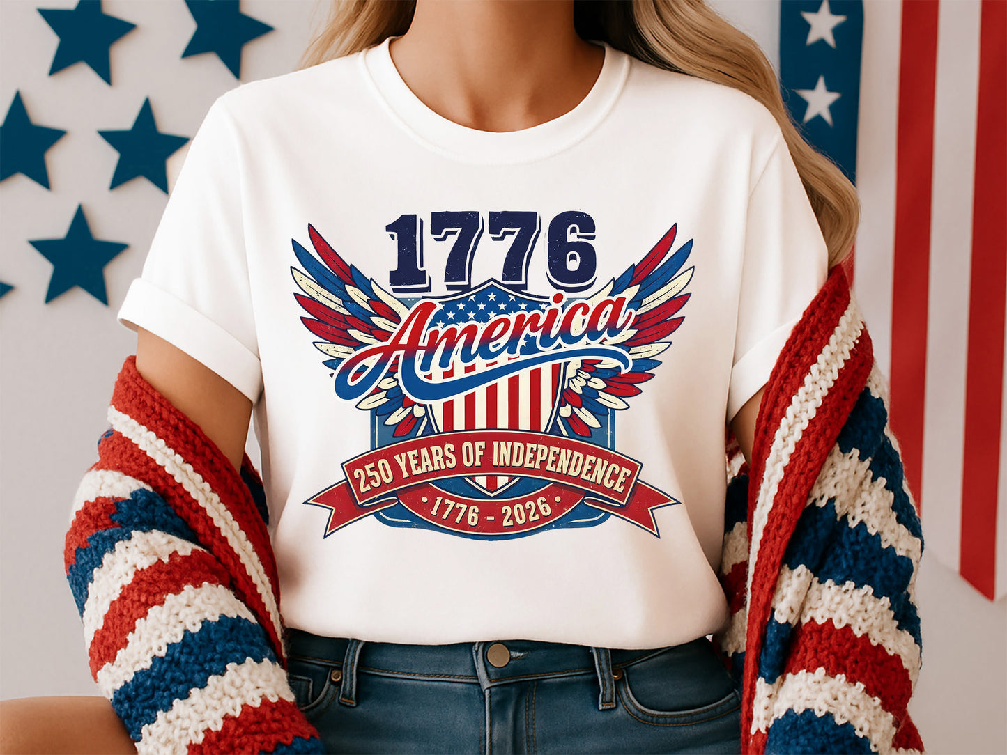 250 Years of America Sublimation PNG Design