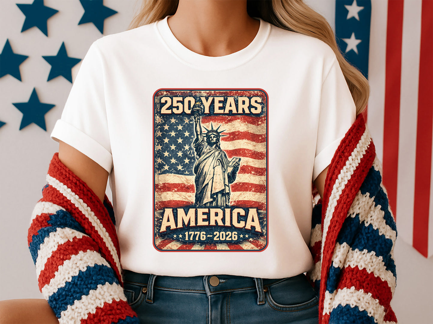 250 Years of America Sublimation PNG