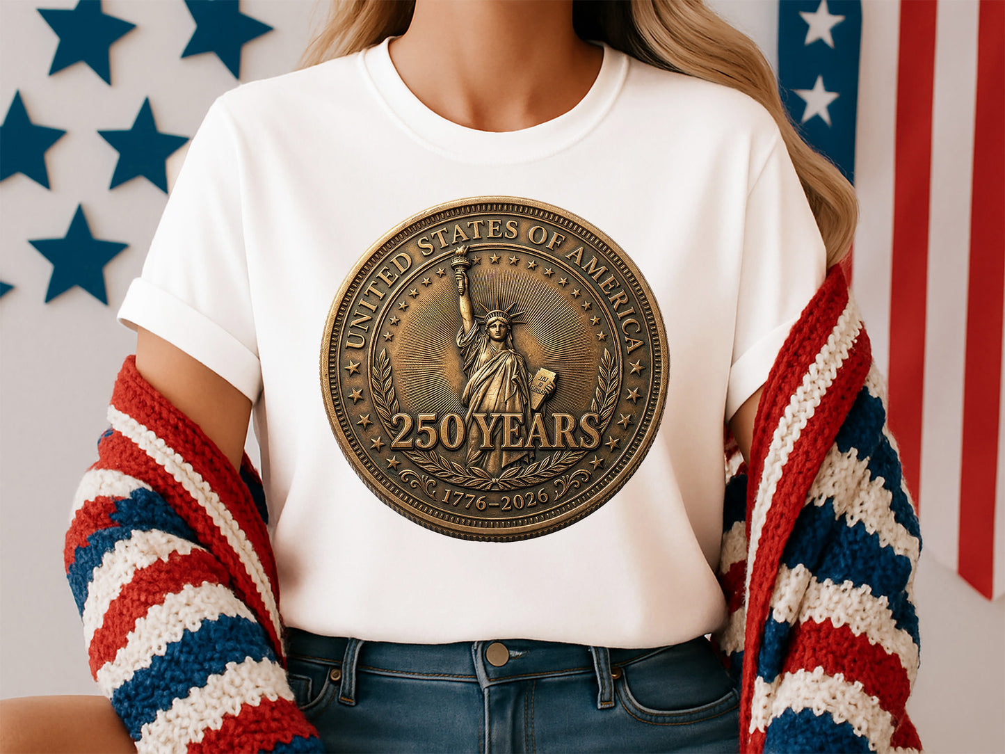 250 Years of USA Sublimation Design PNG