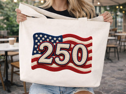 250th Anniversary USA Flag Faux Yarn PNG