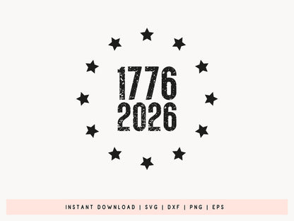 250th Anniversary USA SVG Cut File