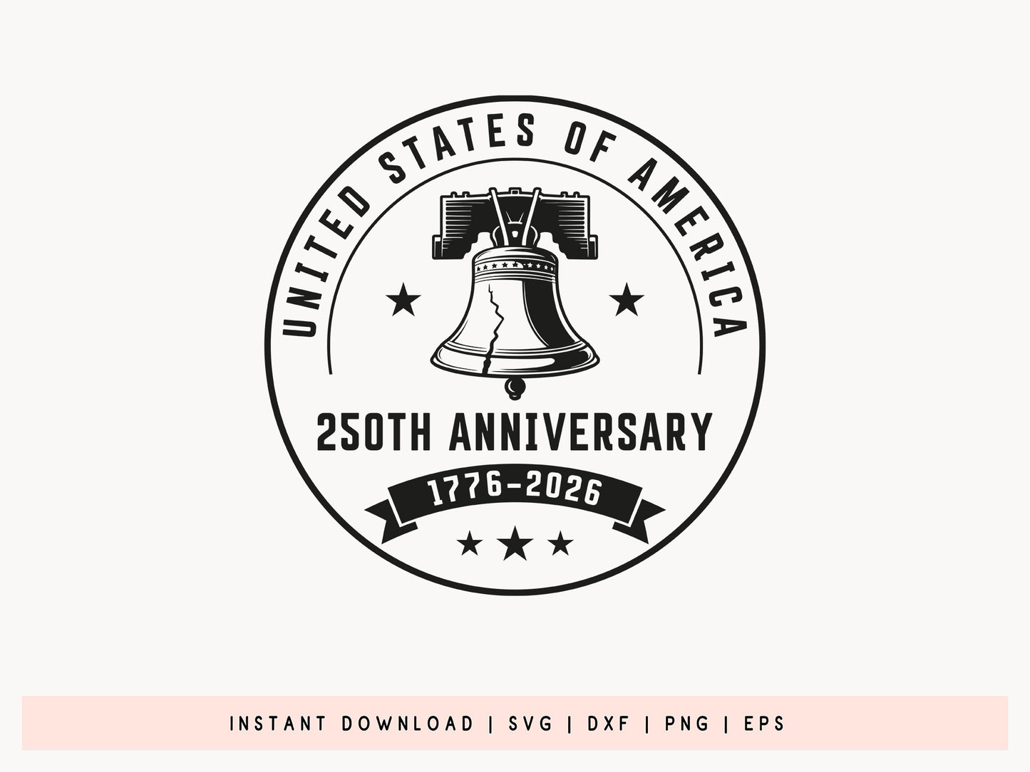 250th Anniversary USA SVG PNG Design