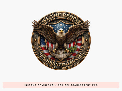 250th Anniversary USA Sublimation Print PNG