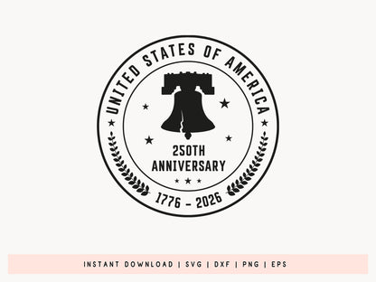 250th Anniversary United States of America SVG File